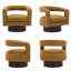 Fauteuil demi-tonneau pivotant en similicuir de 28,7 po Wilmoth-216307234