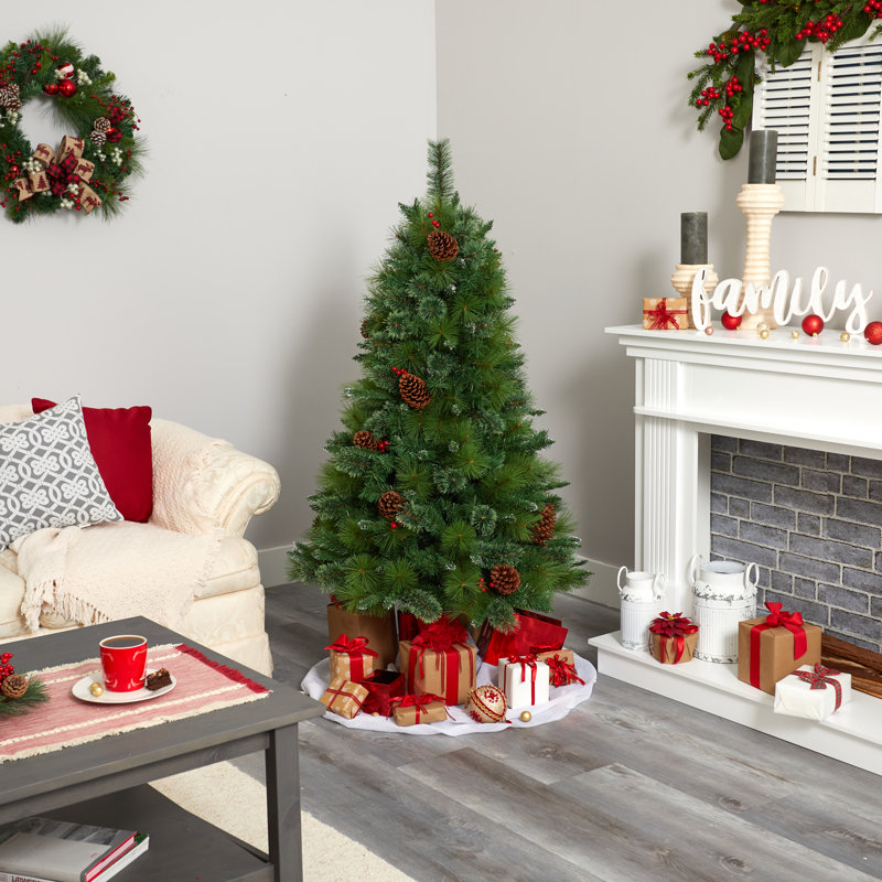 Lighted Artificial Christmas Tree, 60in.