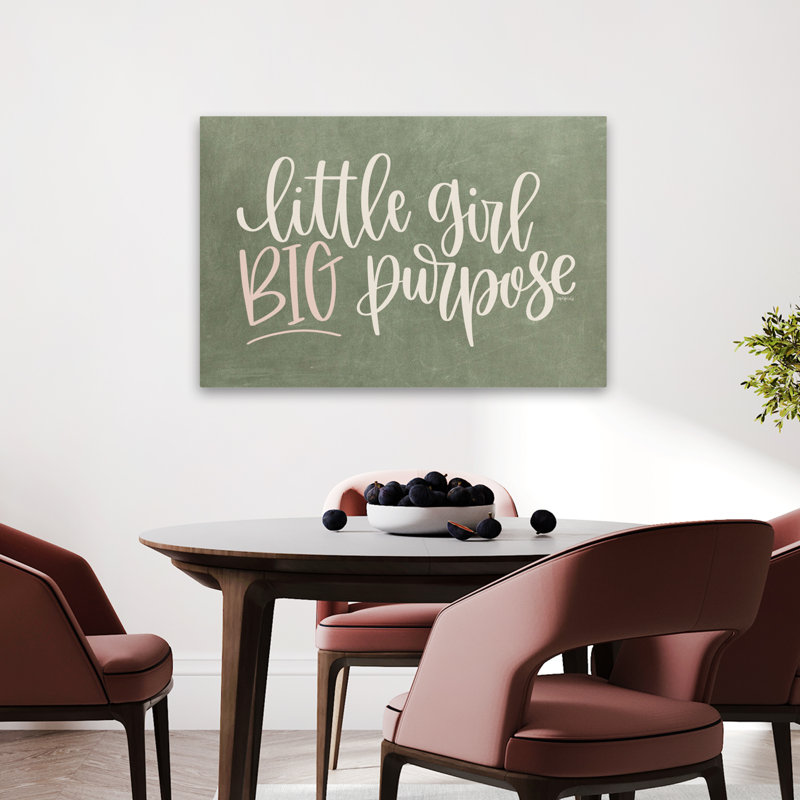 Little Gril, Big Purpose - Art contemporain pour chambre de bébé, H 24 po x l 36 po