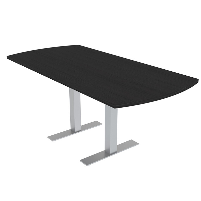 Table de conférence Pavert Arc, Argent argent, Cyprès noir, L 84 po x l 48 po