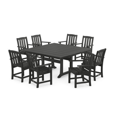 Cape Cod 9-Piece Square Farmhouse Dining Set with Trestle Legs -  Trex Outdoor Furniture, TXS2034-1-CB