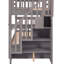 Lit superposé simple au-dessus de simple avec lit gigogne simple pour chambre à coucher, adulte, gris Stairway-2004822828-2004822827