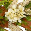 Guirlande de fleurs artificielles d'automne 5 pi x 10 po avec récolte de blé non éclairée