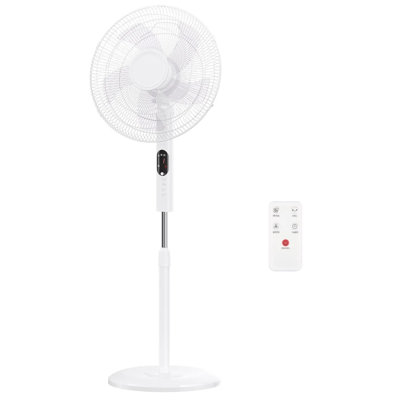 Ventilateur autoportant silencieux à télécommande, ventilateur à piédestal oscillant avec hauteur réglable, minuterie et modes multiples pour le bureau de la chambre à coucher