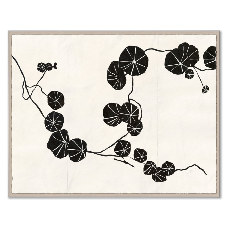 Nasturtium (var. 2) Print by Susan Hable, 44" H x 56" W, Clear Framed