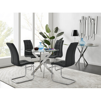 Ensemble de 4 tables de salle à manger Tierra Sleek