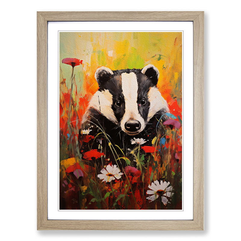 Single Picture Frame Print on Wood, Oak Framed, 64cm H x 46cm W