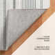 Gradation Ticking Grey Machine Washable Rug