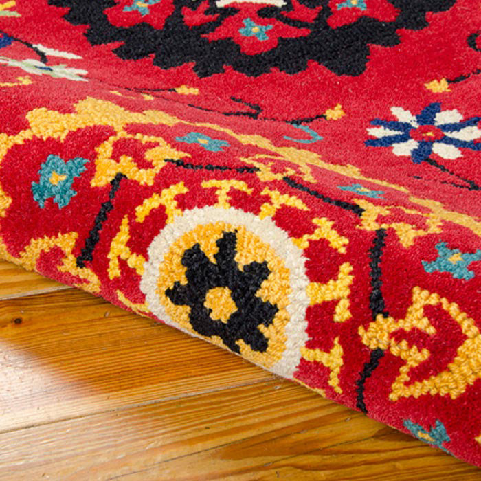 Tapis décoratif en laine Touffetée à la main à motif floral Aberdeenshire