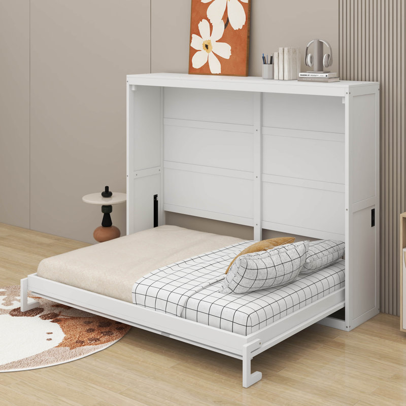 Queen Murphy Bed Wall Bed, White