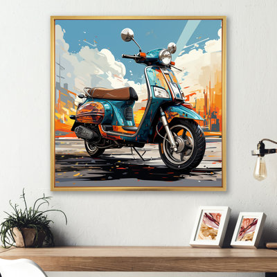 Edgy Scooter Odyssey - Scooter Canvas Prints