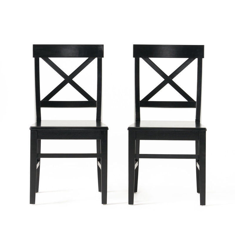 Ensemble de 2 chaises de ferme, Noir
