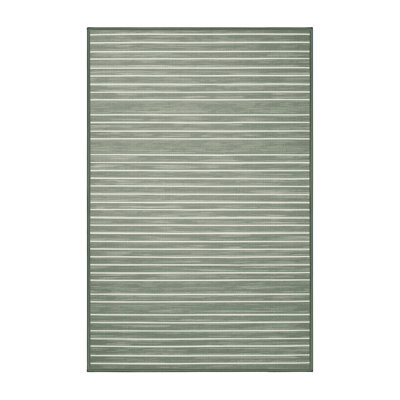 Tapis vert à rayures horizontales lavable à la machine