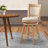 Swivel Upholstered Counter Stool with Solid Wood Frame-69426708