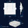 Luxrite 12-Pack 4 Inch Square Smart LED Recessed Lighting, RGBW Colour Changing, Wifi App Control, Voice Control With Alexa And Google Home, No Hub Required, 10.5W 700LM, CRI 90, IC Rated, Wet Rated