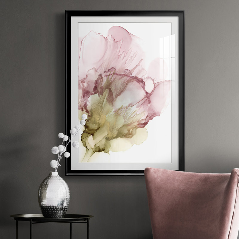 Floraison rose II - reproduction de cadre photo, Noir, H 42,5 po x l 30,5 po x P 1 po