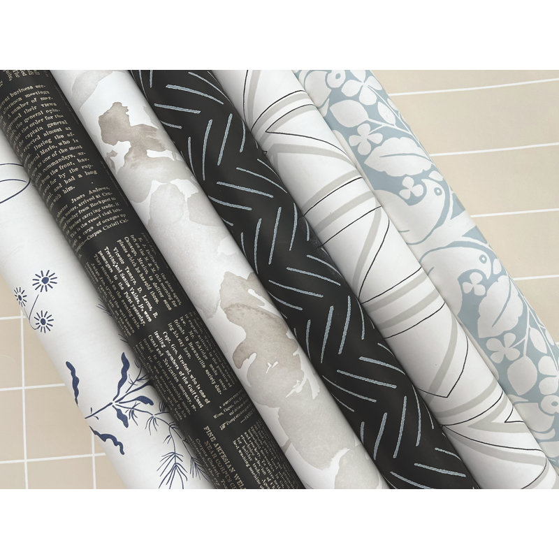Papier peint fleurs sauvages, Bleu