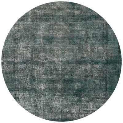 Tapis abstrait gris / vert foncé Robinsonville