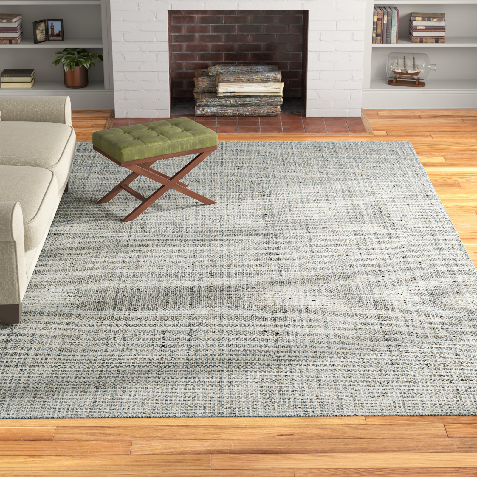Jerrika Hand-Woven Abstract Rug, Rectangle 5' x 7'6"