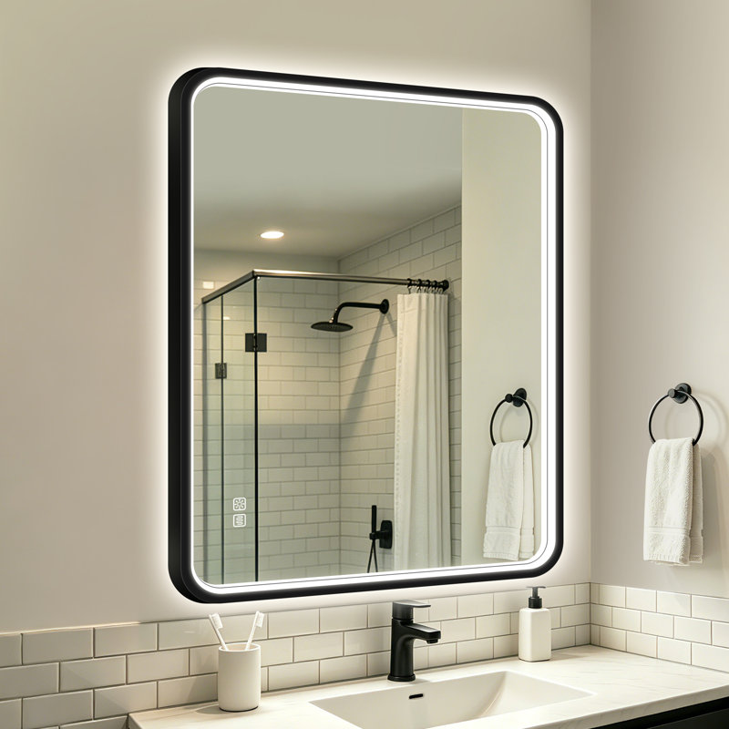 Illuminez votre salle de bain avec notre miroir d'éclairage DEL exquis, 32 po x 24 po