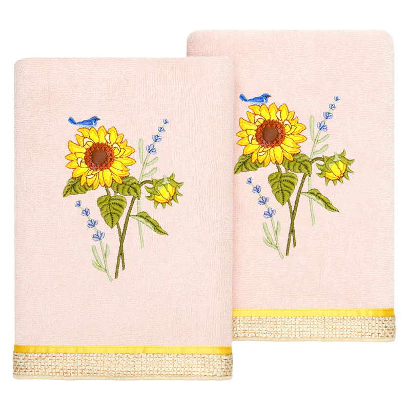 r 100% Turkish Cotton Hand Towel, Blush, Hand Towel-2Pack