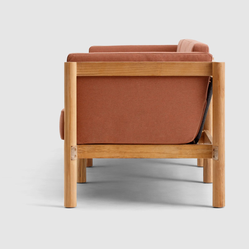 Haven Outdoor Teak Lounge Chair, Sunbrella Rust