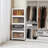 Canas Vecelo 4 Pack Stackable Storage Bins Folding Organizer Boxes Collapsible Closet With Door Wheel Lid
