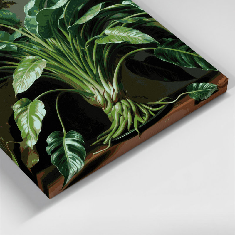 Botanical ZZ Plant Green Canvas Wall Art