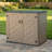 48 Cu. Ft Horizontal Resin Storage Shed, Outdoor Storage Cabinet, Weatherproof, Easy to Assemble, Outdoor Storage Box for Backyards/Patios/Garden, No Shelf (Brown)-134918841