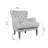 Elegant Wing Chair, Ecru Color, 30.7 x 36.2 x 36.2 inches | Solid Wood Frame, 100% Polyester Easy Clean Fabric | Perfect for Rustic & Traditional Decor, Comfortable Seating for Living Room & Hotels-393922197