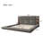 Floor Upholstered Platform Bed With Extended Wood Headboard & Bedside Shelf,No Box Spring Needed-861073856