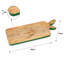 Leaf Detail Mango Wood Serving Board – Wooden Cheese & Charcuterie Platter with Coloured Edge, 40.6 cm