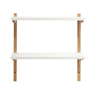 Baez Poplar Solid Wood Wall Shelf