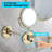 8 Inch Led Wall Mount Two-sided Magnifying Makeup Vanity Mirror,12 Inch Extension Chrome Finish 1X/3X Magnification Plug 360 Degree Rotation Waterproof Button Shaving Mirror-1272130192