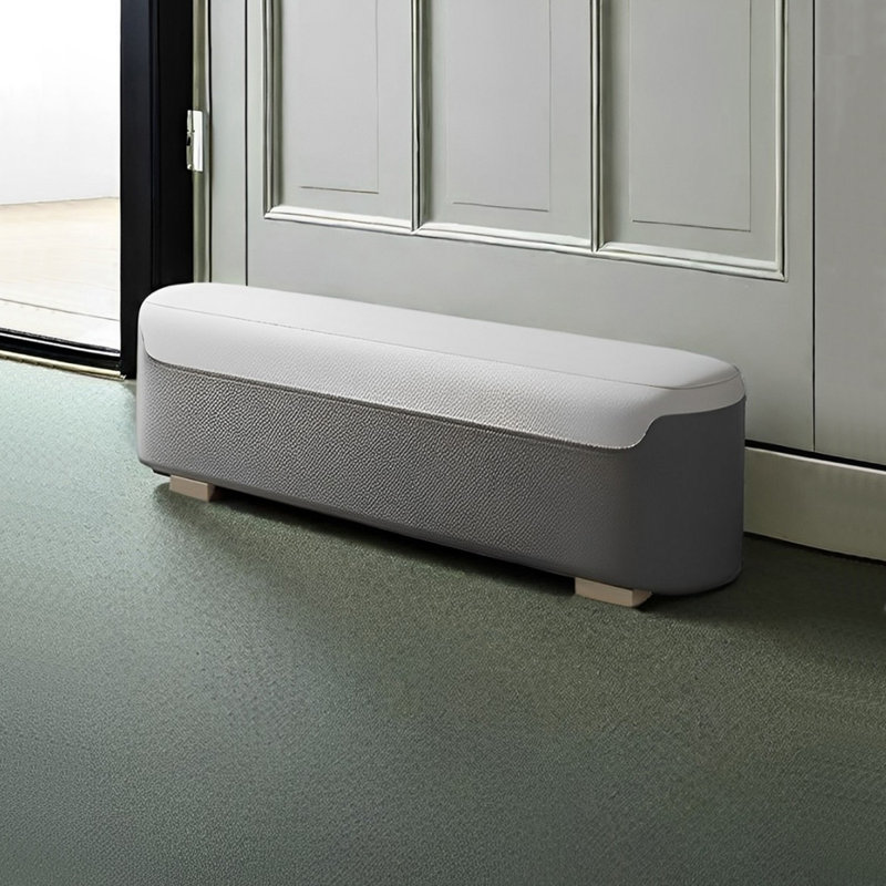 Banc rembourré en cuir Narah,  H 16,92 po x l 47,24 po x P 19,68 po
