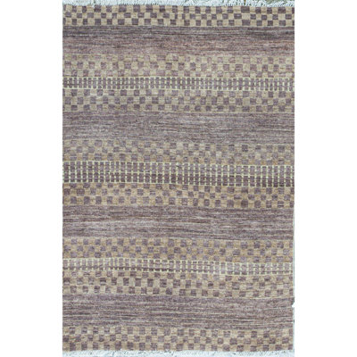 Hand-Knotted High-Quality Gray Area Rug