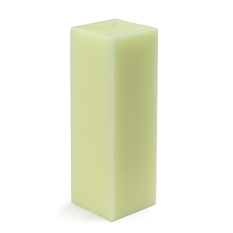 Pillar Candles Unscented Pillar Candle, Ivory Square