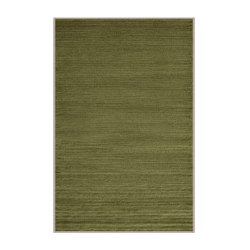 Tapis brun uni lavable à la machine, Rectangle 6 pi x 9 pi