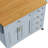 52'' Kitchen Island With Drop Leaf, Embossed Texture Kitchen Island On Wheels With Spice Rack, Towel Rack, 2 Doors And 5 Drawers, Kitchen Storage Cart With Adjustable Shelf For Kitchen-1464122400