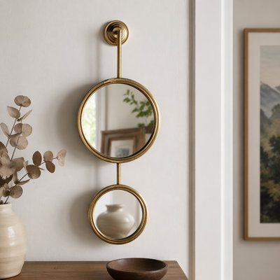 2 miroirs circulaires pour décoration murale, miroir mural