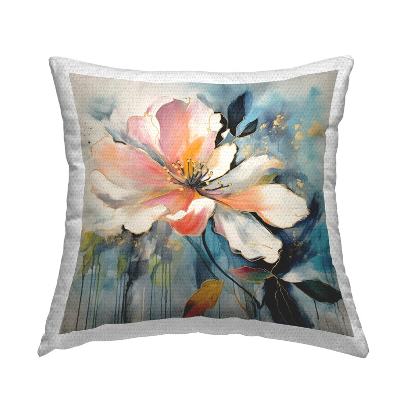 Floral Outdoor Throw Pillow