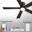 Ventilateur de plafond intelligent avec télécommande, ensemble d'éclairage, fonctionne avec l'assistant Google et Amazon Alexa, raccourci Siri.-372487880-394624707