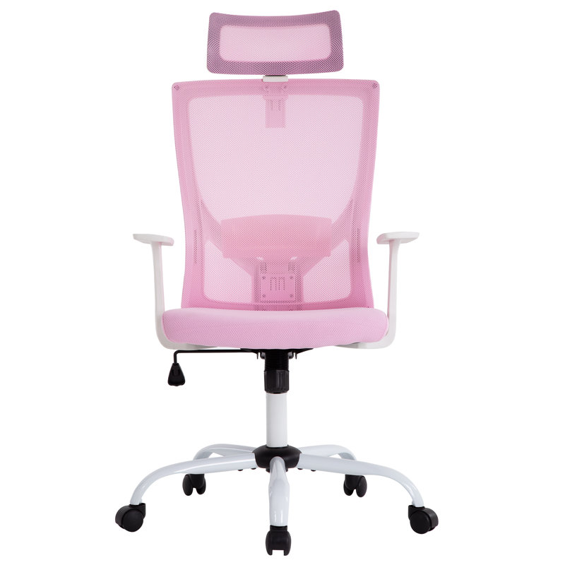 Fauteuil de conférence ergonomique, Rose / blanc