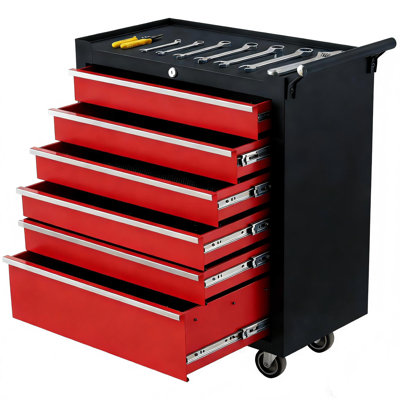 Armoire à outils portative 24 po à 6 tiroirs avec roulettes 24 po pour garage