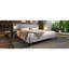Lit tapissier chic avec lumières et tablettes intégrées, gris, très grand-1062583599