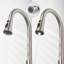 Robinet de cuisine rétractable en nickel brossé