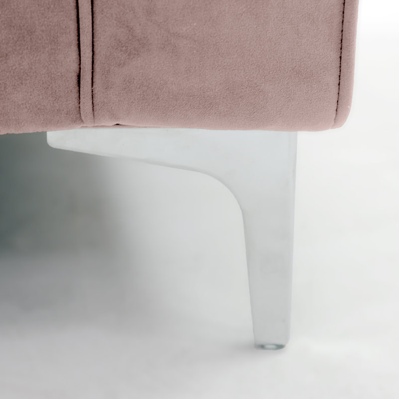 Georgio Velvet Armchair, Dusky Pink
