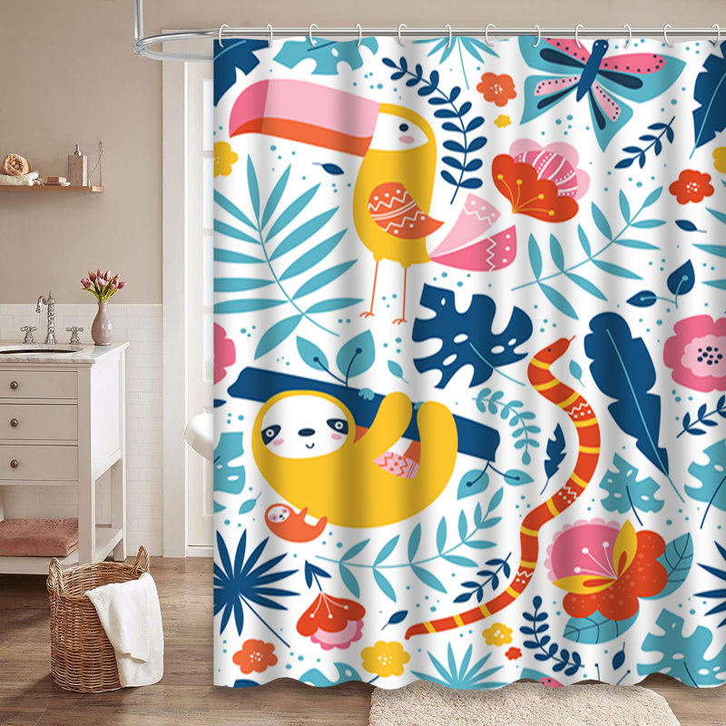Rideau de douche avec 12 crochets, L 72 po x l 84 po