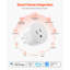 Prise intelligente WiFi Smart Plug Works avec Alexa et Google Home, paquet de 4, blanc