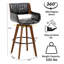 Tabourets pivotants modernes en similicuir (ensemble de 3)-935754966-935754970